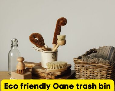 Eco friendly Cane trash bin